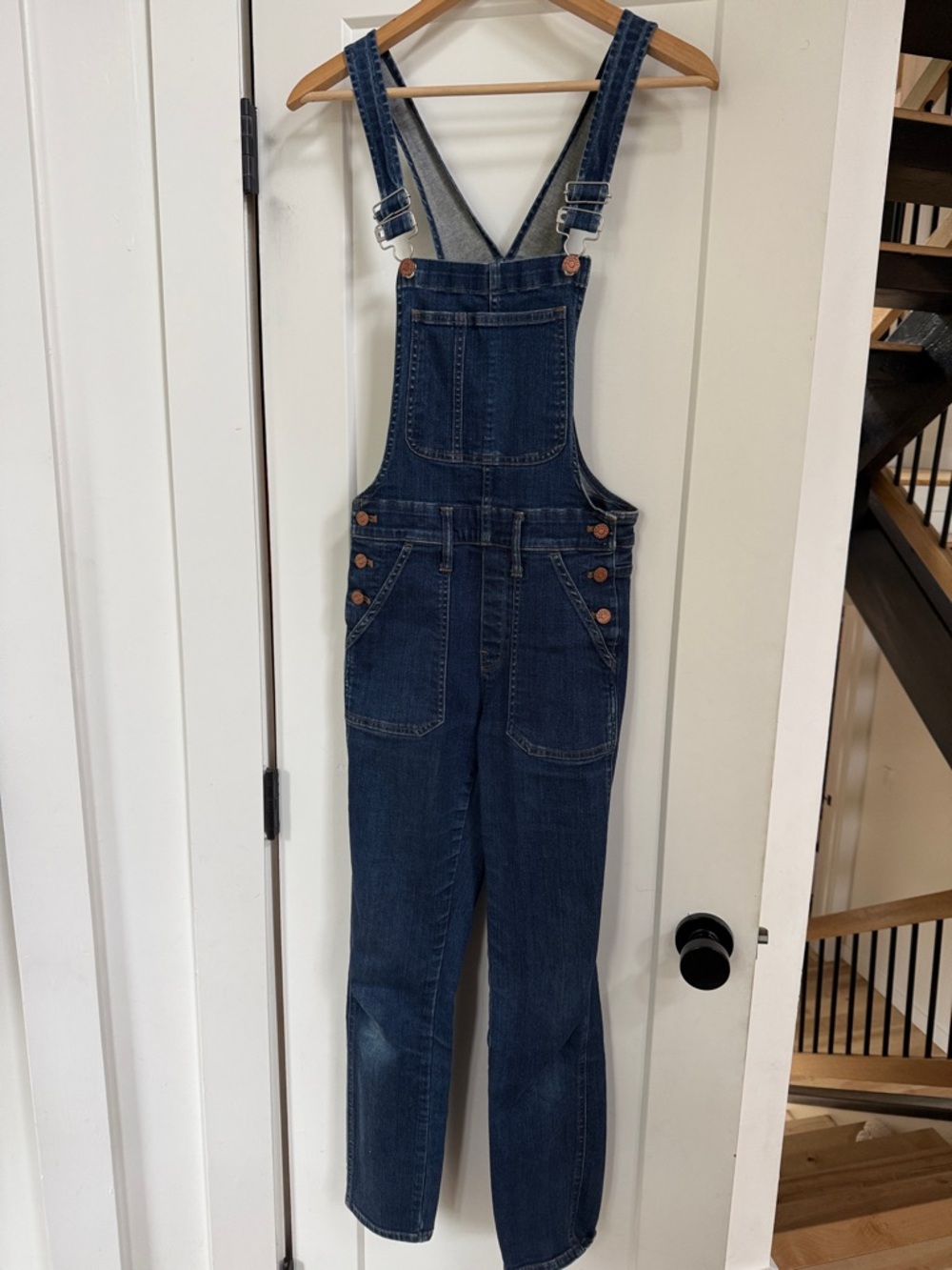 Madewell Skinny Dark Blue Denim Overalls